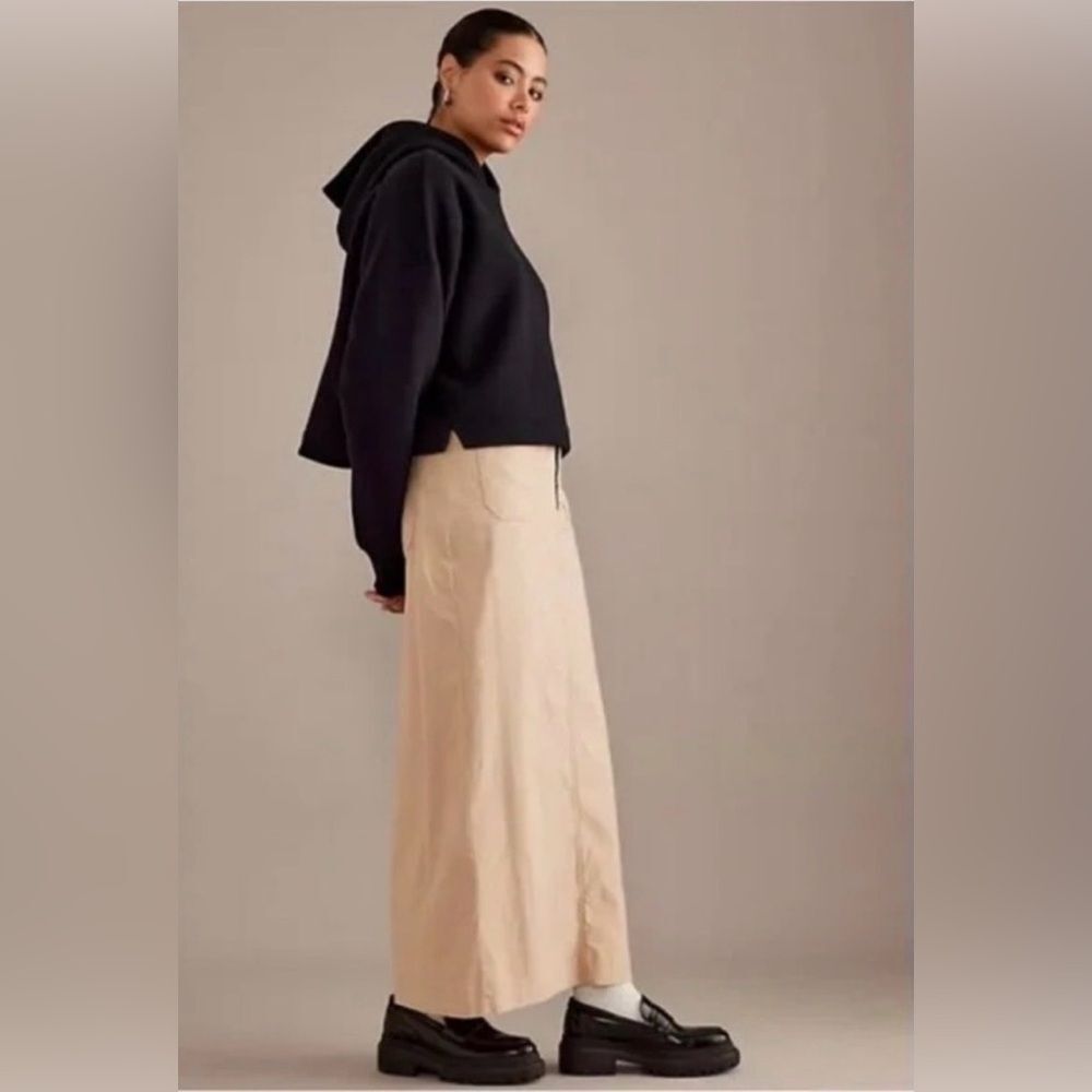 Anthropologie Maeve The Colette Maxi Skirt in Khaki Size Small - Picture 5 of 9